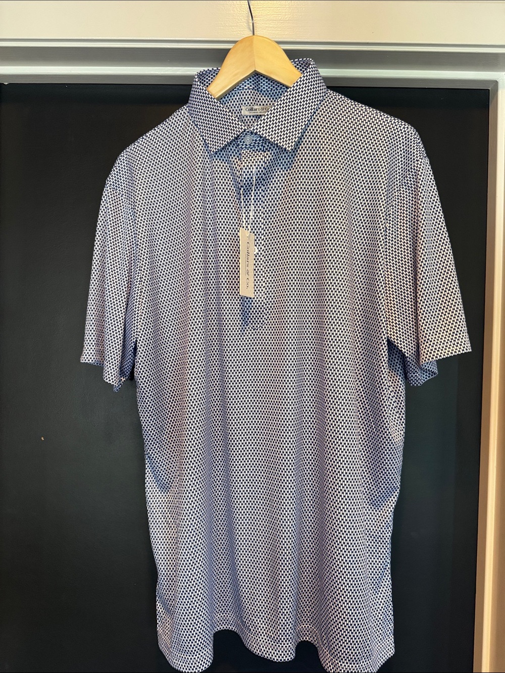Collars & Co Vantage Blue Polo X-Large Relaxed Fit Dress Collar Shirt NWT - Picture 3 of 6
